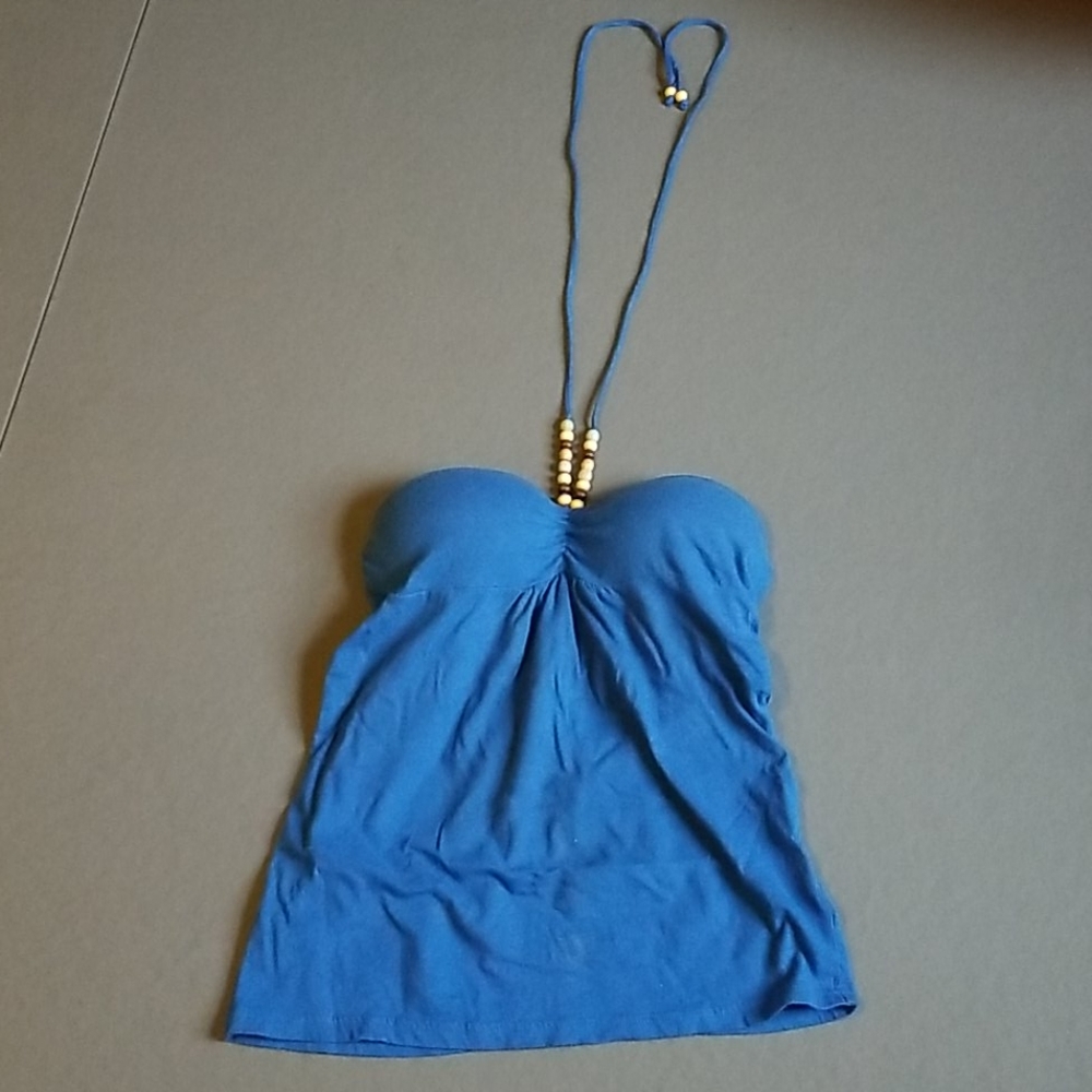 Blue halter top